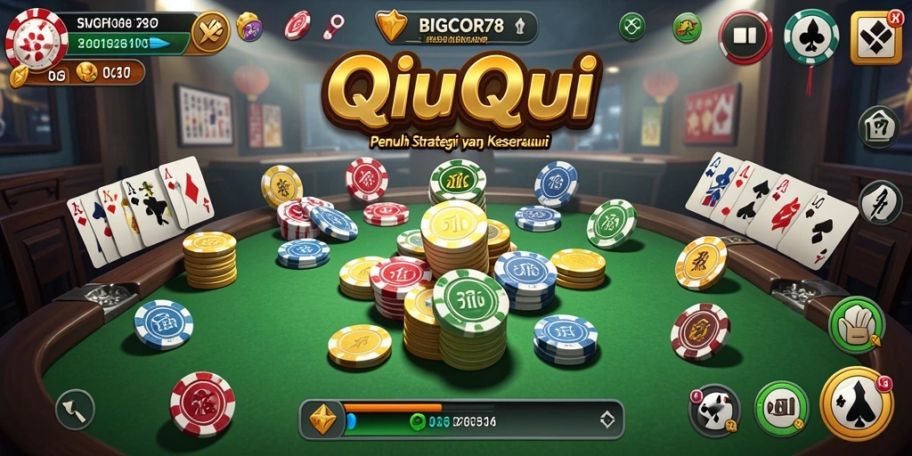 Tampilan gameplay menarik dari BIGCOR78 saat bermain QiuQiu.