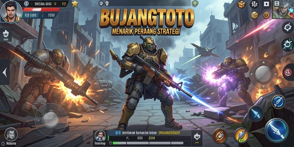 Screenshot gameplay BUJANGTOTO menunjukkan aksi seru dalam Tower Defense.