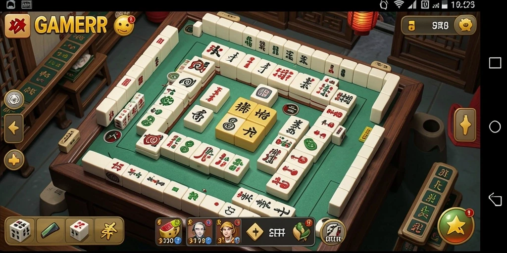Screenshot GAMERP menampilkan gameplay seru Mahjong yang penuh tantangan.