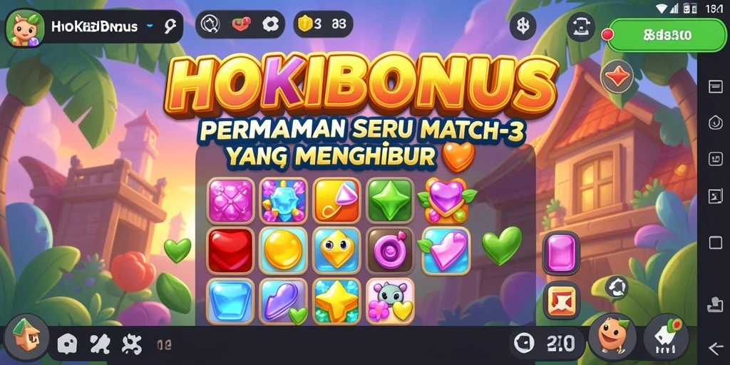 Tampilan menarik saat mencocokkan item dalam HOKIBONUS.