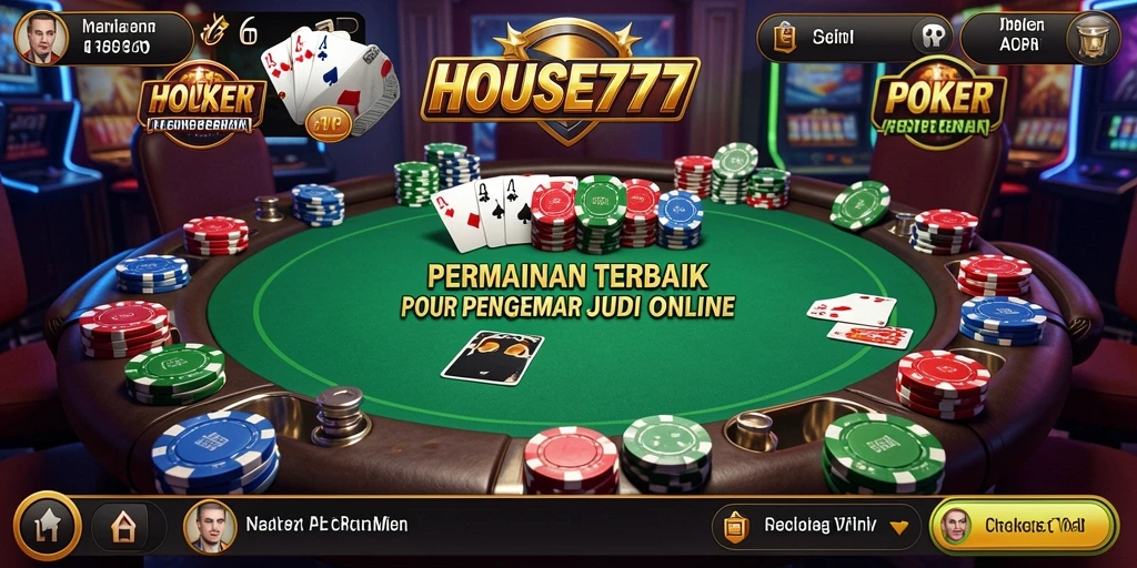 Tampilan screenshot HOUSE777 yang menunjukkan aksi bermain poker yang seru.