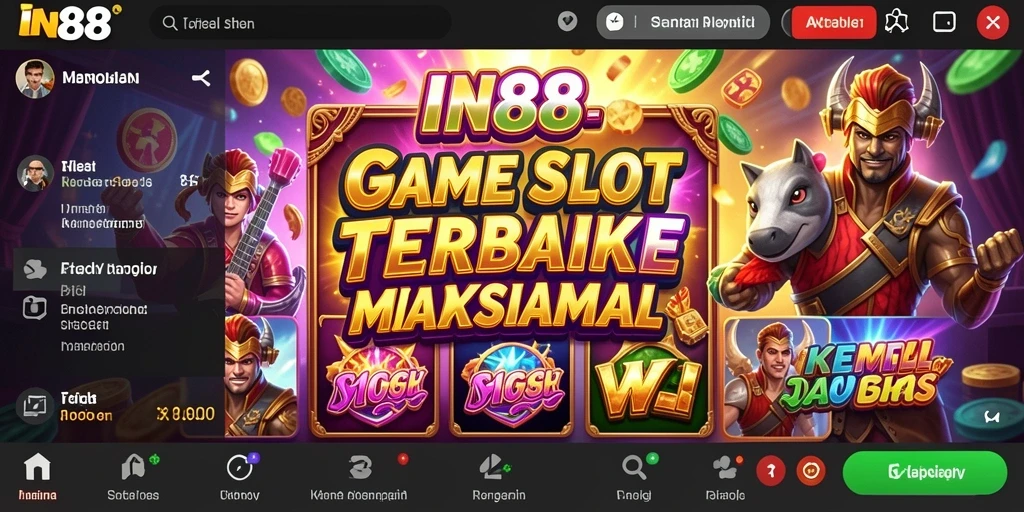 Tampilan menarik dari gameplay Slot yang seru di IN88.
