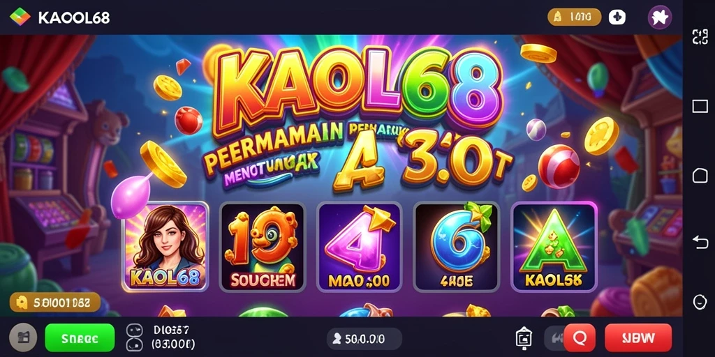 Gameplay KAOL68 yang menarik dan penuh warna di layar.