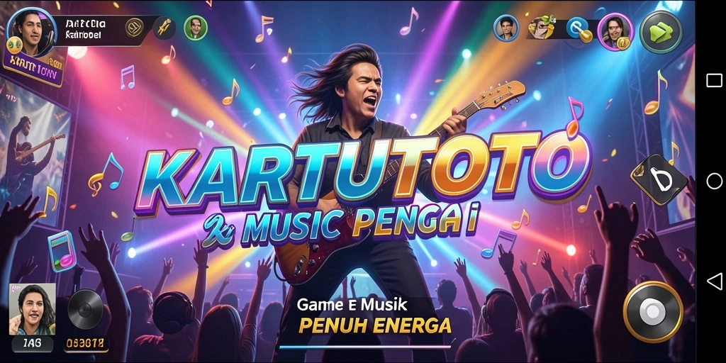 Screenshot gameplay KARTUTOTO menampilkan keseruan bermain musik.