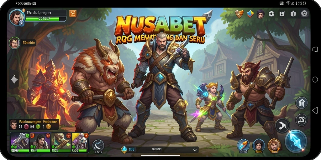 Tangkapan layar gameplay NUSABET menampilkan aksi RPG yang seru dan grafis yang mengagumkan.