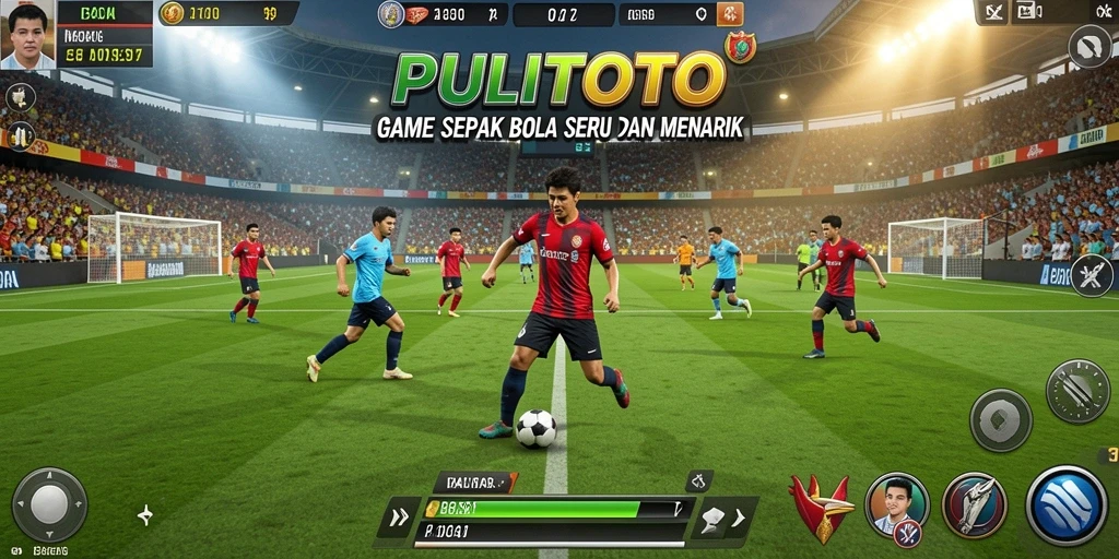 Gameplay PULITOTO yang mendebarkan di lapangan sepak bola.