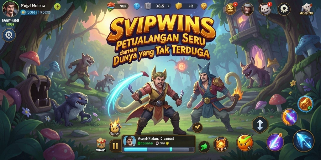 Tampilan gameplay SVIPWINS menampilkan petualangan yang seru dan menantang.
