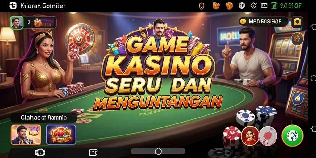 Tampilan gameplay Kasino yang menegangkan dan mengasyikkan.