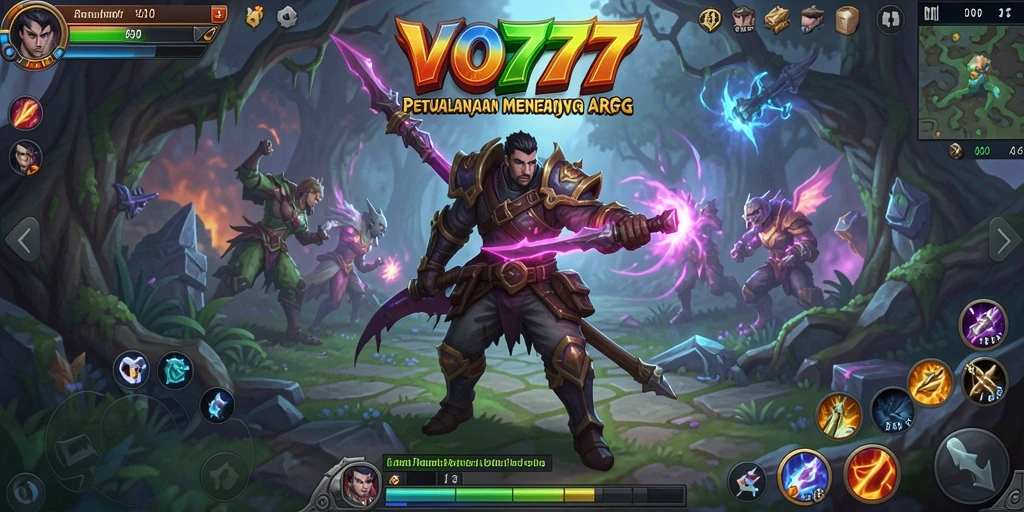 Screenshot VO777 menampilkan aksi pertarungan seru dalam dunia fantasi.