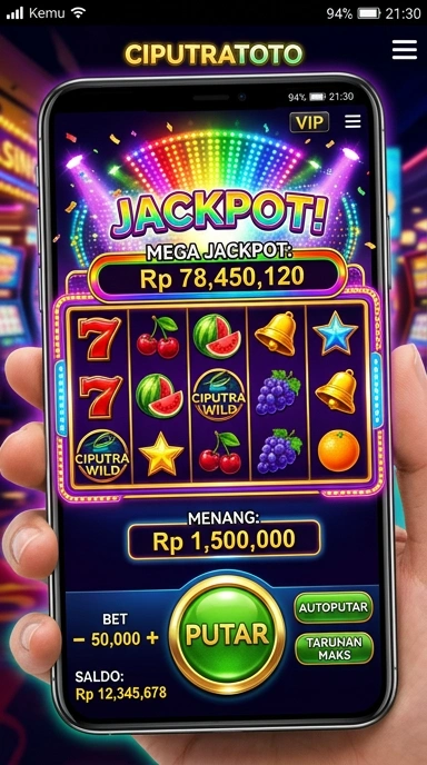 Tampilan beranda aplikasi ciputratoto yang menarik dan informatif.